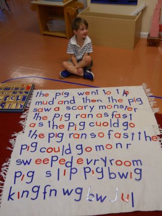 He ran out of vowels at the end. He had just turned four in this picture.
